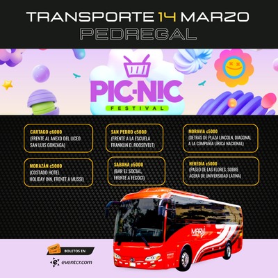 TRANSPORTE PIC NIC 14 DE MARZO